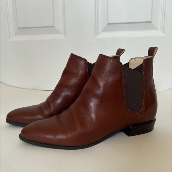Nine West Doloris Brown Pointed Toe Ankle Boot Size 7 - Picture 1 of 6